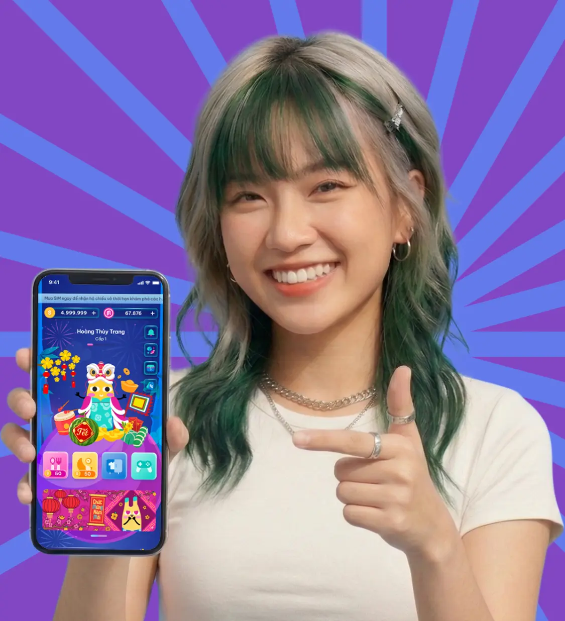 Girl holding phone