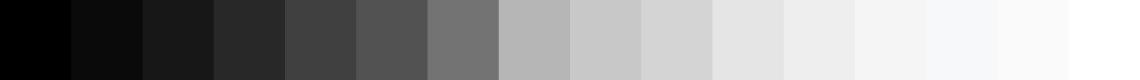 Grayscale palette values bar