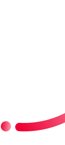 Decorative red curve line with dot